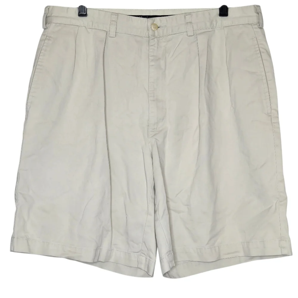 Vintage Polo Ralph Lauren Tyler‎ Shorts Mens 35 Khaki Classic Chino Pleated 90s